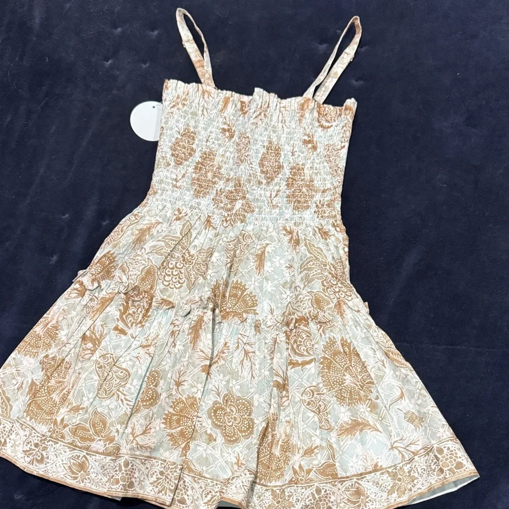 Hill House Seraphina Mini Nap Dress Calico Trellis S NWT - Picture 4 of 7